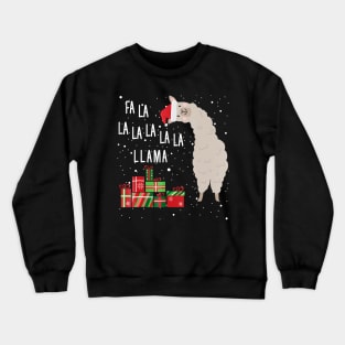 Fa La La Llama Lover - Llama Christmas Crewneck Sweatshirt